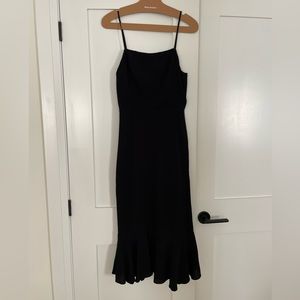 Reformation Black Midi Length Dress